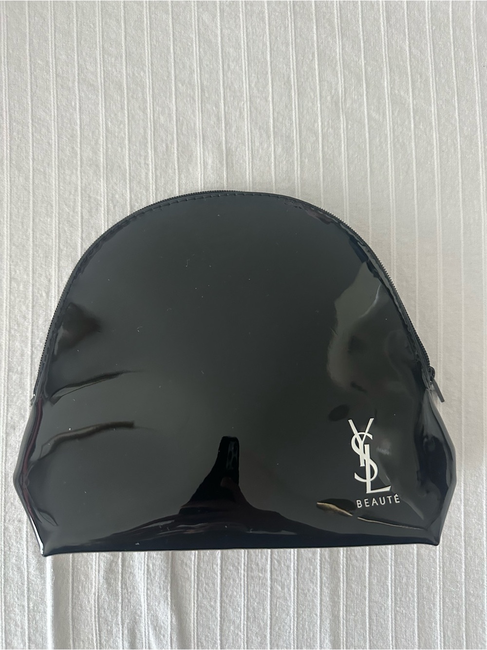 Yves Saint Laurent Black Patent Cosmetic Pouch